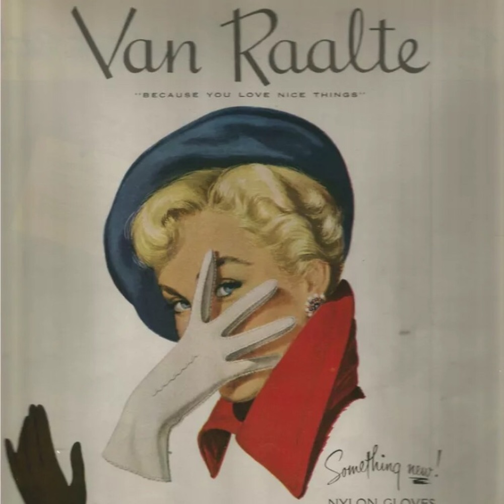 Vintages 1950 Van Raalte 3/4 long gloves